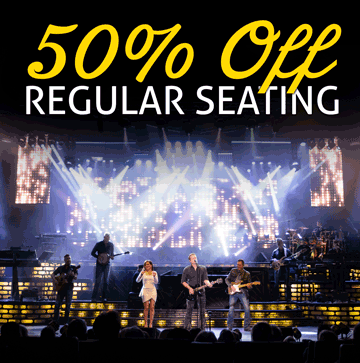 50% off regular seating